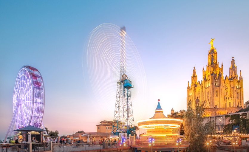 Barselona Çocuklar Tibidabo Eğlence Parkı