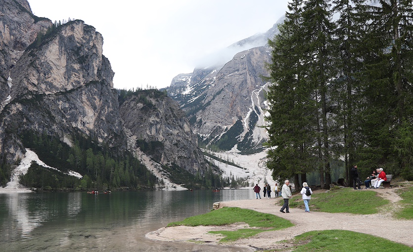 Dolomit Dağları Gezginler Orman Dağ