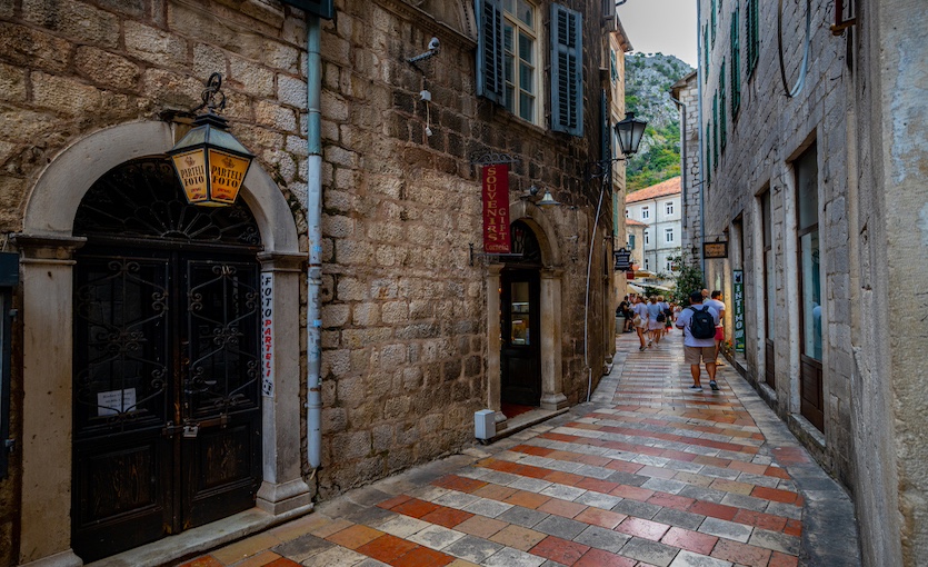 Karadağ Kotor Oldtown Sokak