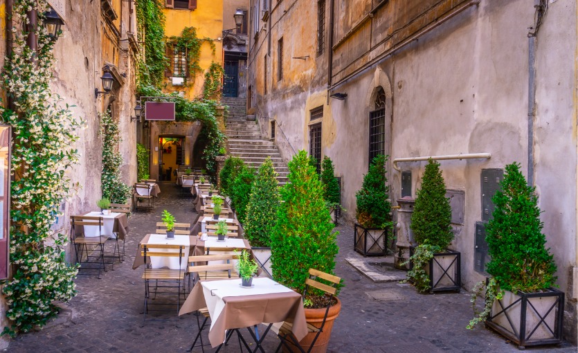 emily in paris, trastevere sokakları