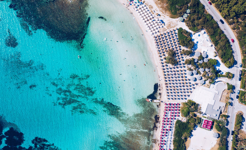 La Pelosa Beach, Sardinya, İtalya